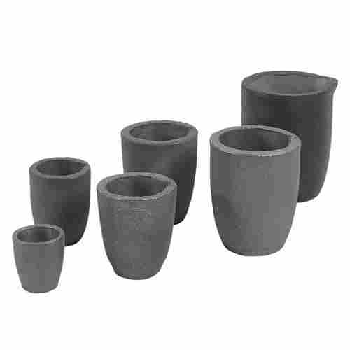 Double Ringed Machine Made Black And Grey Graphite Crucibles