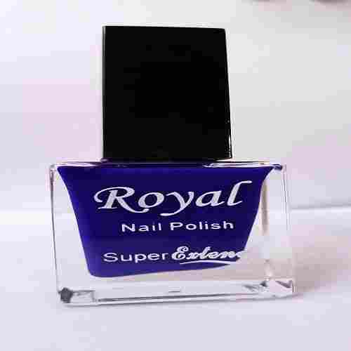 Quick Dry Royal Blue Color Super Nail Polish, Packaging Transparent Bottle