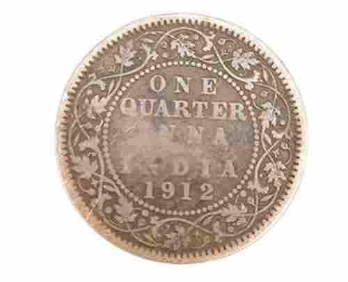 One Quarter Anna India 1912 Old Antique Rare Coin