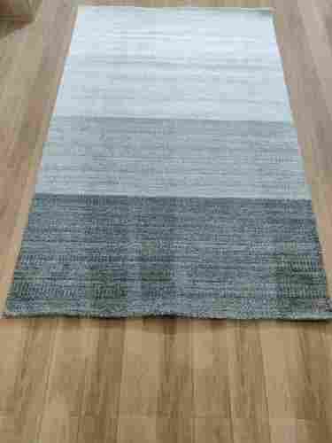  Rectangular Shape Light Gray Plain Cotton Handloom Carpet For Home, Office