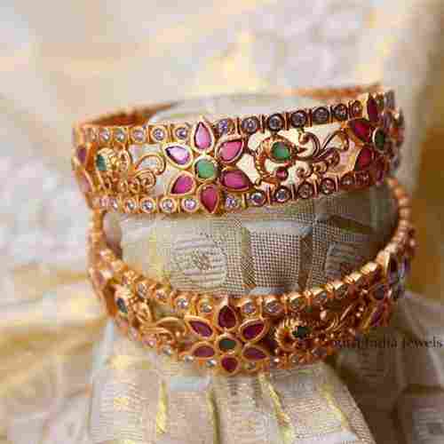Party And Wedding Wear Gold Plated Designer Imitation Bangle For Women 