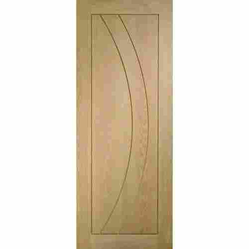 Exterior and Interior Use Light Brown Solid Wood PVC Flush Door for Home