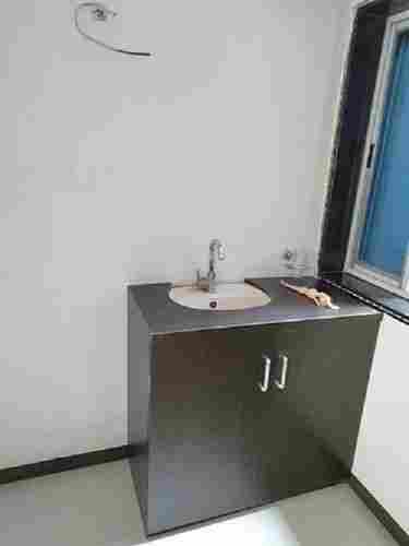 Modular Bathroom Dark Brown Wash Basin Wood Cabinet for Home and Hotels