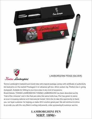 Tonino Lamborghini Lightweighted Silver Metal Ball Pens