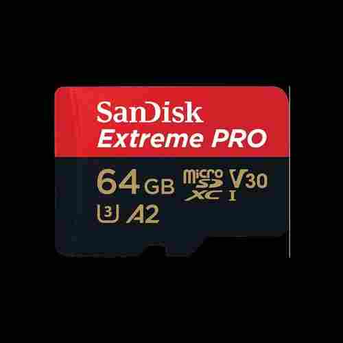 64GB Sandisk Extreme Pro Micro SD Card With Class 10 And Plastic Materials