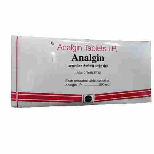 Analgin Tablets I.P. 500mg For Joint Pain Relief, 50x10 Blister Pack