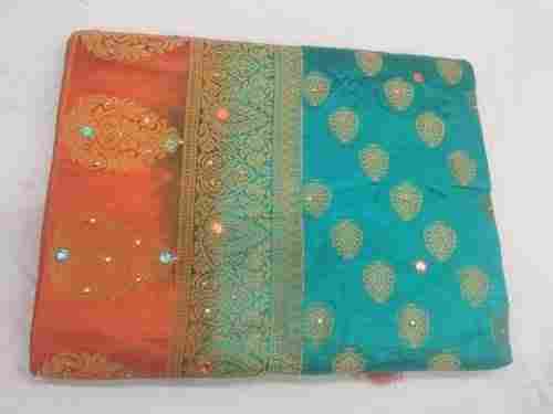 Ethnic And Party Wear Printed Pattern Cotton Silk Ladies Sarees With Unstitched Blouse Piece