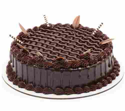 Tasty Delicious Creamy Dark Chocolate Flavoured Birthday Cake