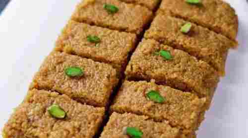 Brown Color Rectangle Sweet And Tasty Kalakand For Desert With Soft Textures