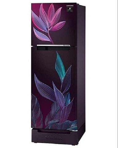 Samsung 253L Double Door Fridge Paradise Purple With Leaves Print, Designed With A Larger Capacity Capacity: 253 Liter/Day