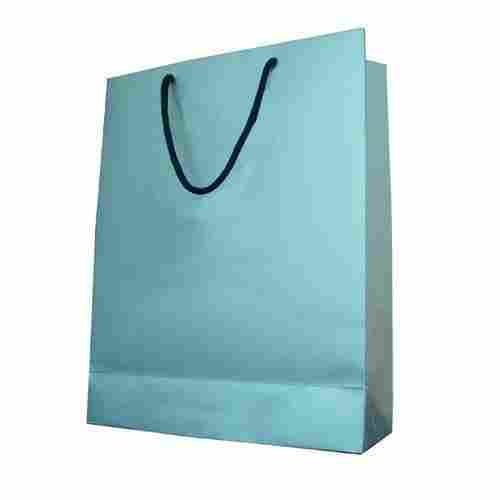 Blue Color Plain Dyed Paper Carry Bag with Rope Handle for Shopping