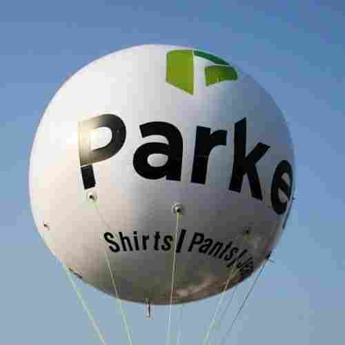White And Grey Colour Promotional Printed Sky Gas Balloon For Corporate Promotion