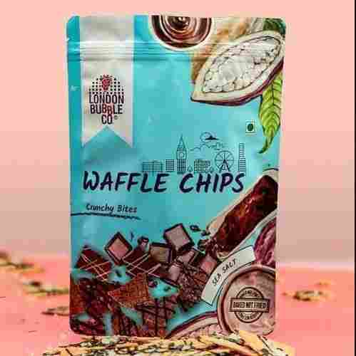 100gm Packet London Bubble Sea Salt Waffle Chips Crunchy Bites, Baked Not Fried