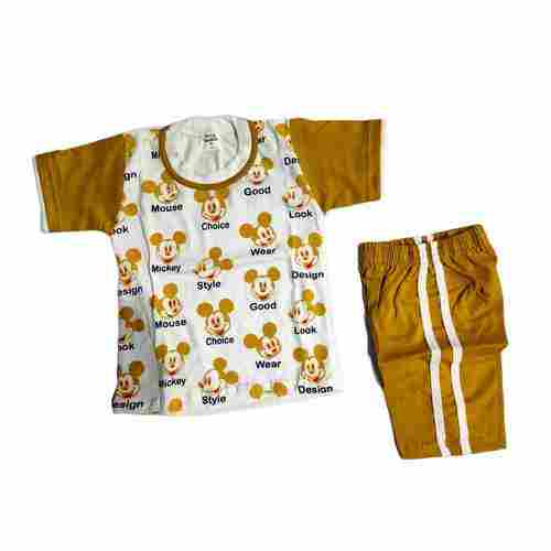 Cotton Kids Boys Baba Suit - Pant Set Yellow Color 3 Years Kids