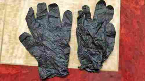 Mid Forearm 6.5 Inches Black Nitrile Examination Gloves For Examination