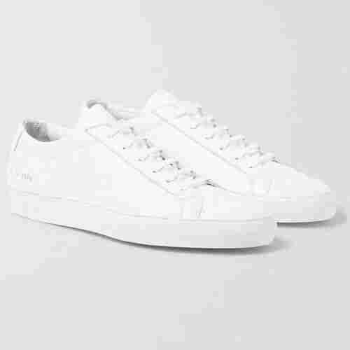 Casual Wear White Colour Low Heel Shoes For Mens With Round Toe And PVC Insole Material