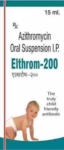 Elthrom-200 Azithromycin 200 MG Oral Suspension IP - 15 ML Bottle Pack