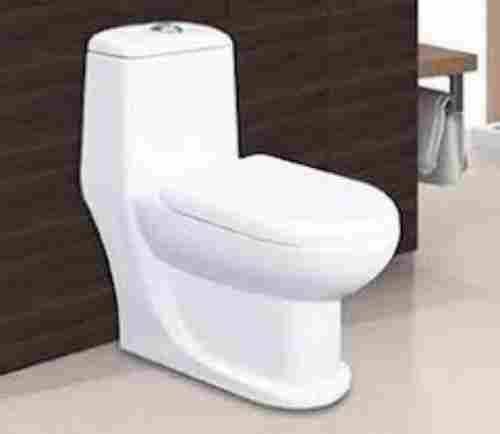 White Ceramic One Piece Closet Western Toilet Seat, 670 X 370 X 725 Mm