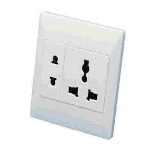 White Heavy-Duty High Efficiency Pvc Electrical Socket For Commercial And Domestic