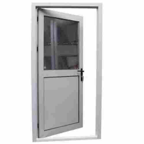 Anodizing Hinged Office Cabin Aluminium Door With 6-8 Mm Thickness, Silver Finish