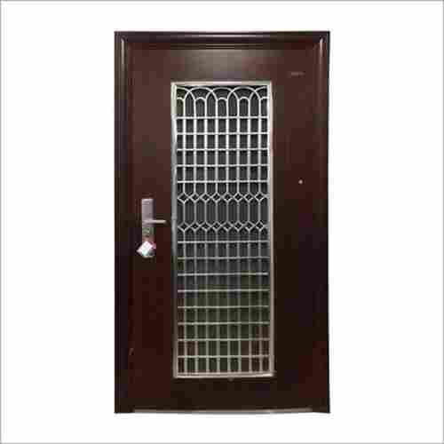 Brown Colour Upvc Swing Door Attach With Stainless Steel Jaali