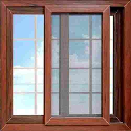Brown Colour Upvc With Glass Sliding Windows For Home
