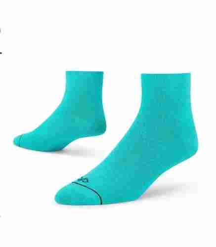 Plain Turquoise Colour Cotton Ankle Length Men Socks For All Weather