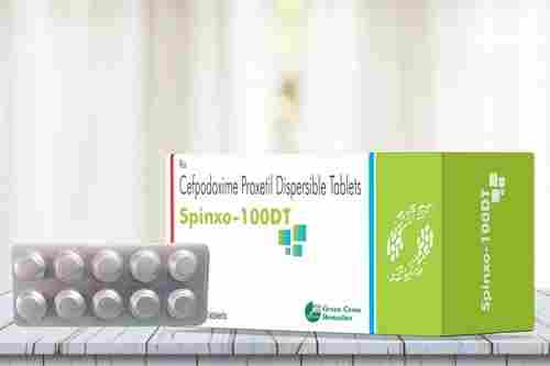 Spinxo-100dt Cefpodoxime Proxetil Dispersible Antibiotic Tablets Ip 100 Mg