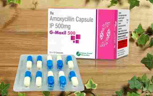 G-Moxil 500 Amoxicillin Antibiotic Capsules IP - 10x10 Blister Pack