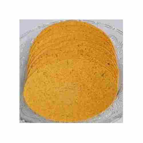 Round Shape Orange Colour Garlic Khakhra Pappad Made Of Roasted, Crushed Garlic Cloves