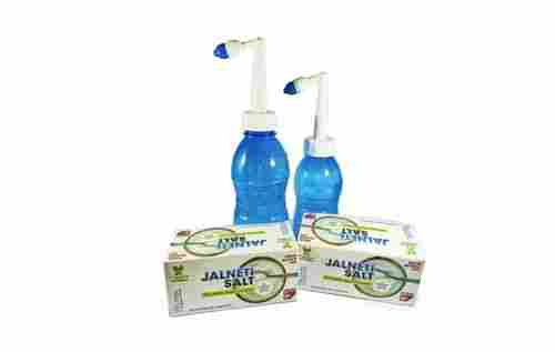 Combo Pack 500ml And 300ml Blue Color Neti Bottle With Jalanti Salt 5gm & 3gm Sachet