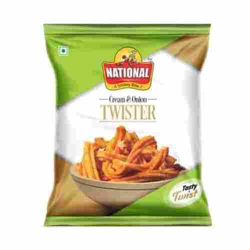 Mouthwatering Taste National Cream And Onion Flavour Twister Snack (50g Pack)