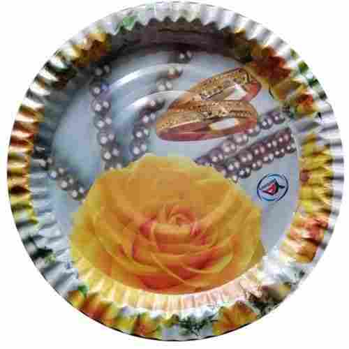 12 Inch Ready to Use Flower Printed Round Disposable Paper Plate