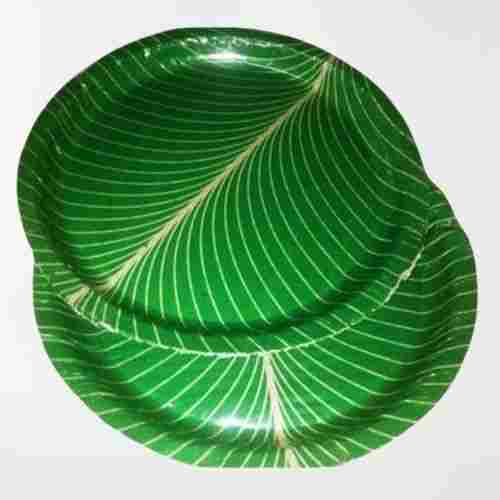 12 Inch Easy to Use Banana Leaf Printed Green Round Disposable Paper Plate