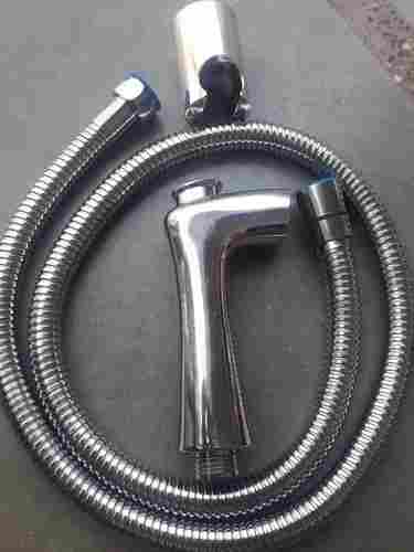 ABS Plastic Lightweight Silver Faucet Shower Toilet Jet Spray With 1 Mtr Hose