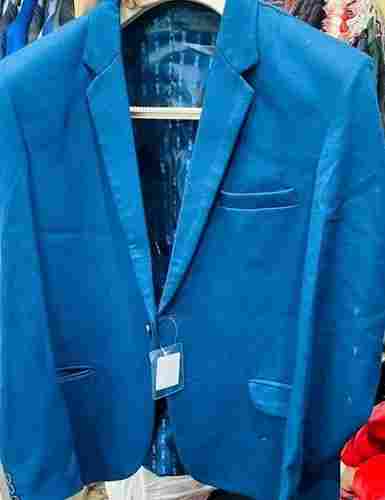 Fancy Plain Classy Looks Blue Colour Mens Long Sleeves Party Wear Blazer