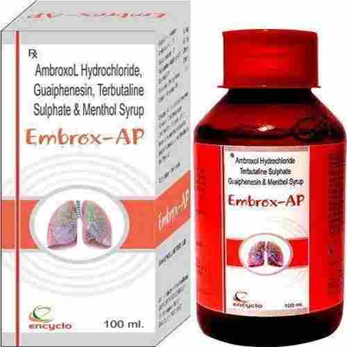  Ambroxol Hydrochloride Syrup With Guaiphenesin Terbutaline Sulphate And Menthol