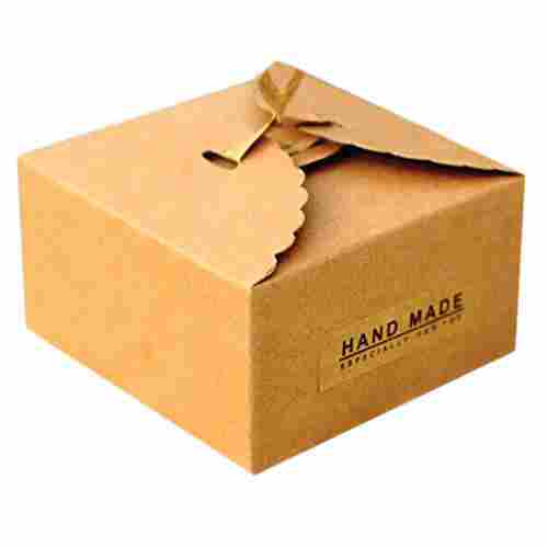 Handmade Brown Color Paper Food Boxes For Packing With High Weight Bearing Capacity