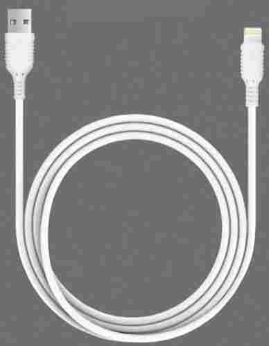 White USB To Mini USB Cable For Simple Lightning I Phone, Length 1 Mtr