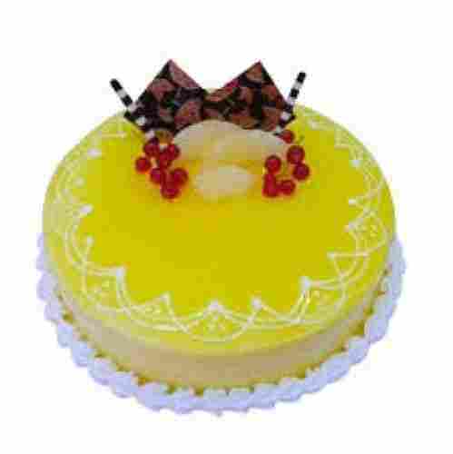 Yellow Colour Sweet Banana Flavour Cake for Birthday Celebration