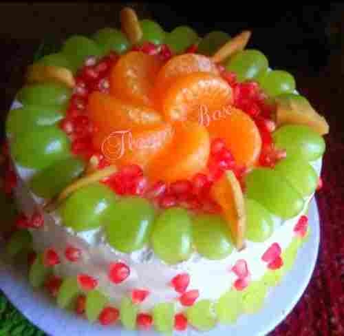 Delicious Round Shape Mix Fruit Cake For Birthday And Anniversary Parties