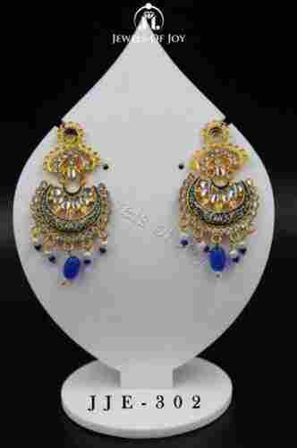 Golden Plated Ladies Wear Imitation Earring Set For Wedding Usage