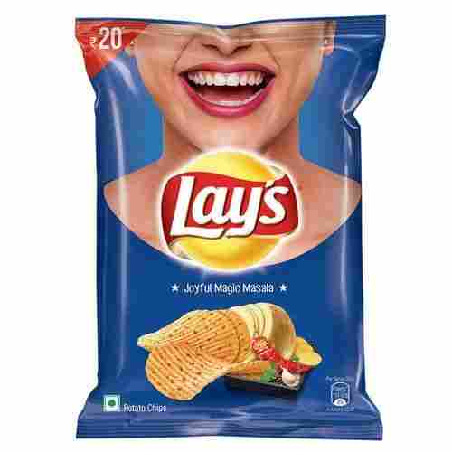 Lays Potato Chips With Joyful Magic Masala Made By Best Quality Of Potatoes, Blue Color Pack