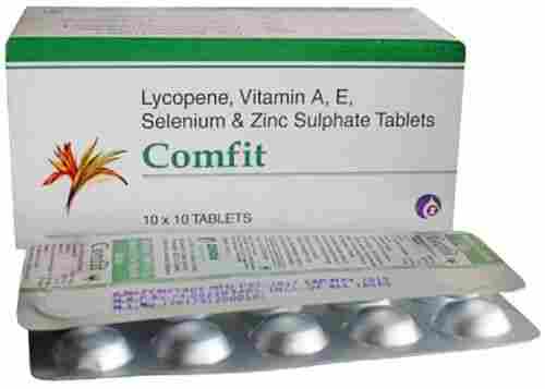 Lycopene, Vitamin A, E, Selenium & & Zinc Sulphate Tablets, 10x10 Tablets Blister Pack