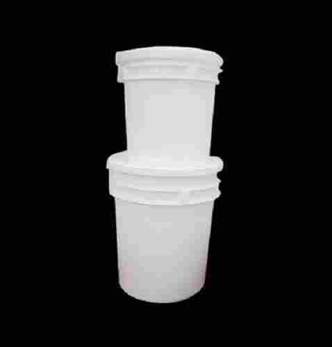 White PPCP Buckets With Lid For Oil And Grease for Chemical Storage, 10 Liter