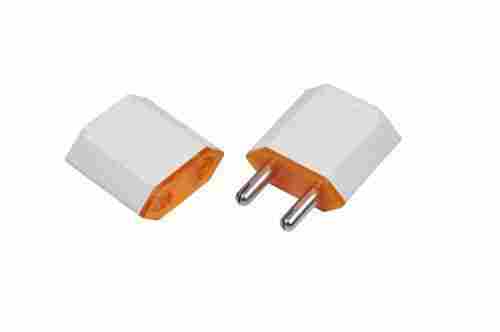 White And Orange Colored 2 Pin Electric Plug With 1 Year Warranty And 220V Rated Voltage
