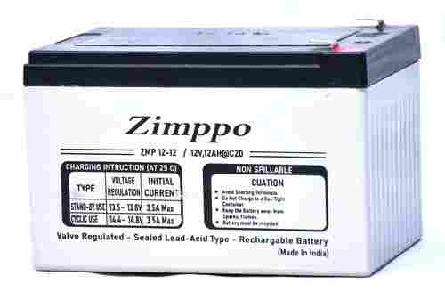 Zimppo White And Black 12-Volts Solar Panel Battery, Made With Premium Quality Solar Cells