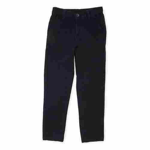 Boys Black Colour Solid Plain Readymade Full Pant With Full Length Size