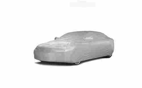 Gray Water-Proof And Rain-Resistant Polyester Plain Car Cover With Mirror Pockets