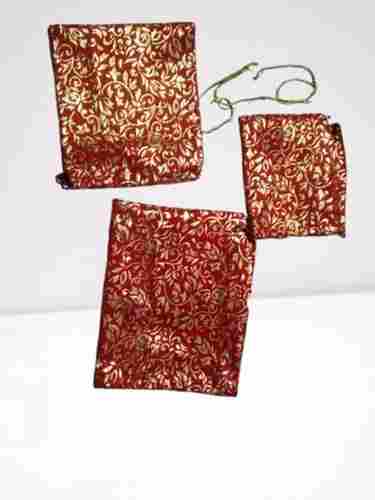 6x4 Size Natural Linen Fabric And Cotton In The Inner Lining Jewelry Pouches For Women